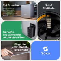 Elektrischer Küchenkomposter – Kompost in 2–4 Stunden & geruchsneutral